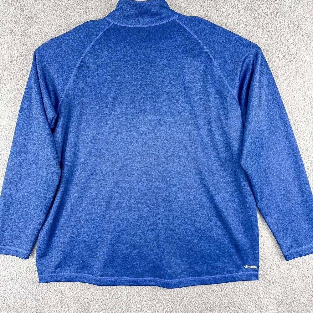 Adidas‎ Pullover Mens Extra Large Blue Climalite Quarter Zip Athletic Training